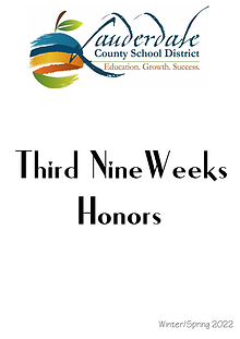 LCSD 2022 3rd Nine Weeks' Honors Lists