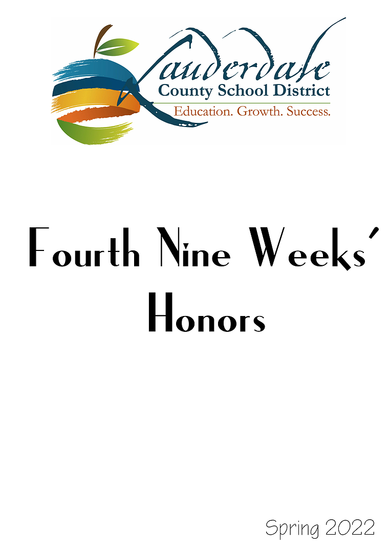 LCSD 3rd Nine Weeks Honors Lists