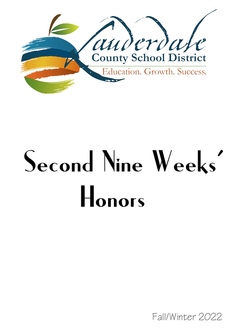 LCSD 2022/23 Second Nine Weeks' Honor Roll Lists LCSD 2022/23 2nd Nine Weeks' Honors Lists