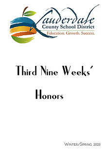 LCSD Third Nine Week's Honor Roll Lists