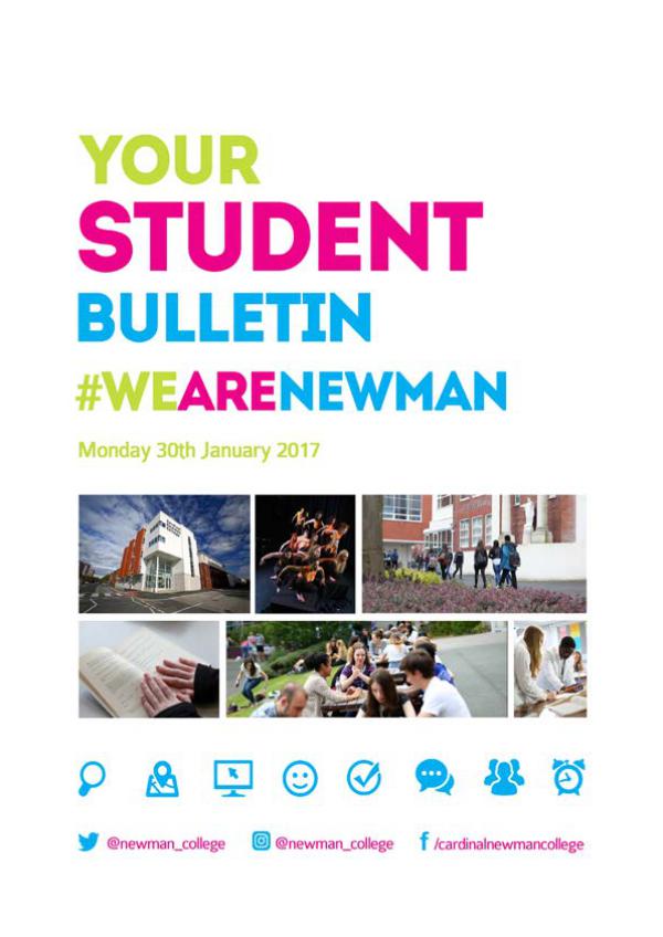 Student Bulletin 2016/17 Monday 30th January