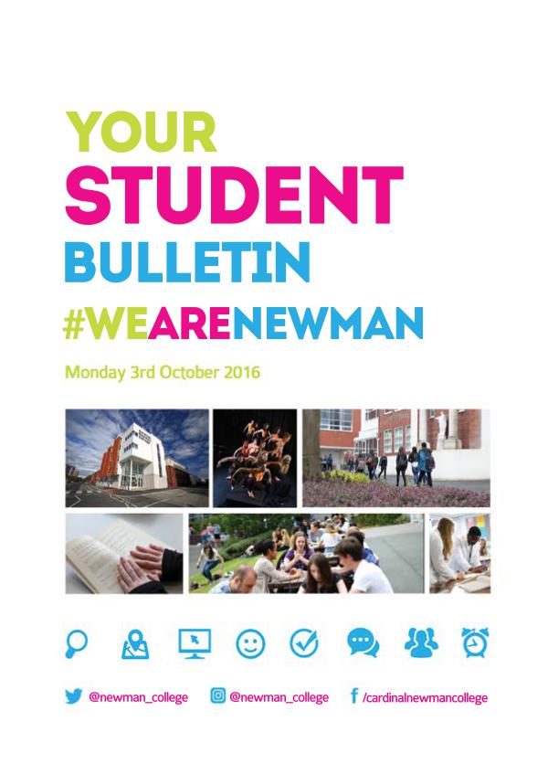 Student Bulletin 2016/17 Monday 3rd October