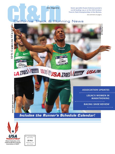 California Track & Running News July-Aug 2013, VOLUME 39 NUMBER 3