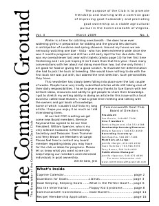 The Common Ground Vol.3 Issue 1 March 2009
