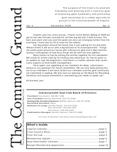 The Common Ground Vol. 3 Issue 4 December 2009