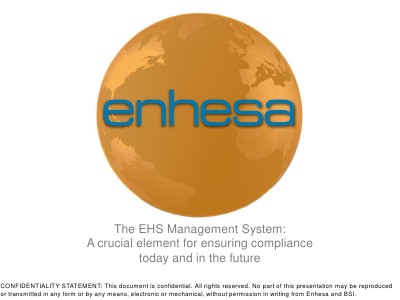 Webinars The EHS Management System