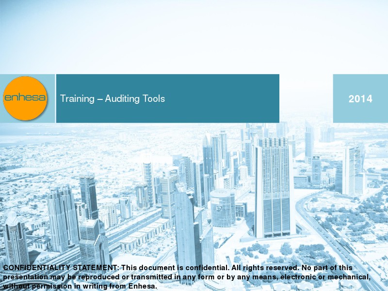 Auditing Tools (Audit ScoreCards/Country Profiles)
