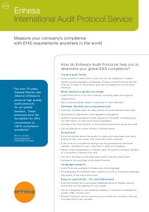 Compliance with Enhesa -  Audit Protocols
