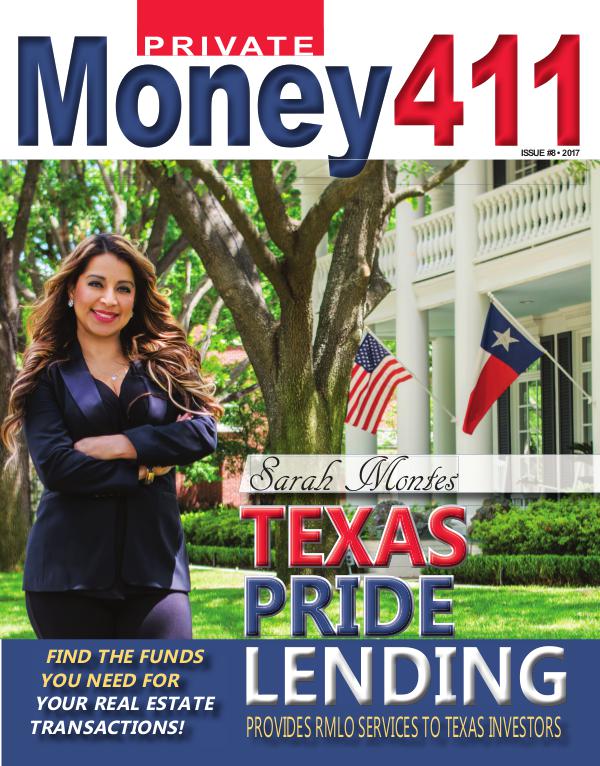 Private Money411 Magazine - The Source for Real Estate Finance Private Money411 Featuring Sarah Montes