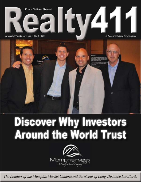 Realty411 Magazine Feautring Memphis Invest