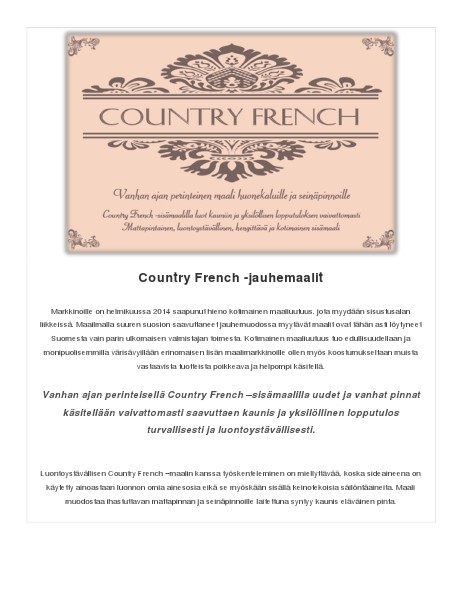 Country French -maalit Yleisesite