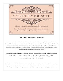 Country French -maalit