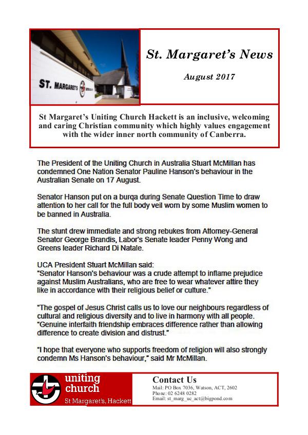 St Margaret's News August 2017