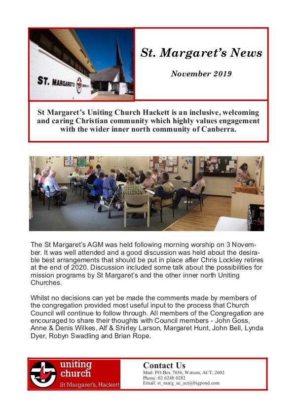 St Margaret's News November 2019
