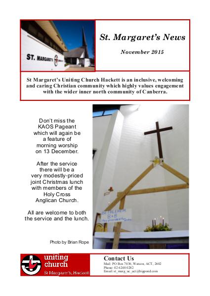 St Margaret's News November 2015