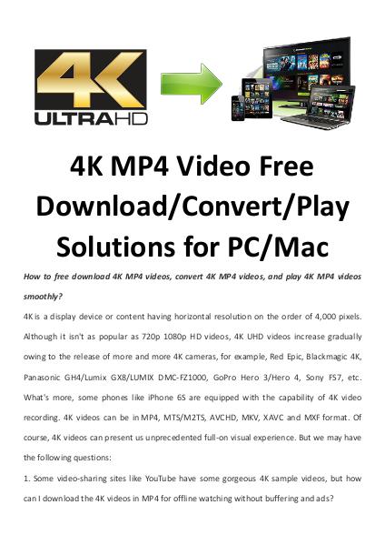 Multimedia Software 4K MP4 Video