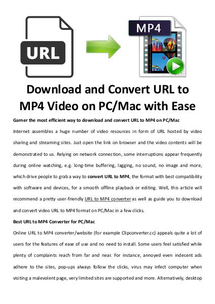 Multimedia Software URL to MP4