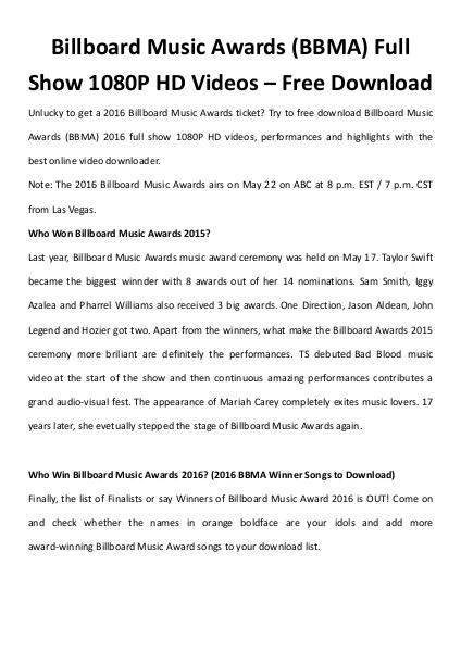 Multimedia Software Billboard music awards