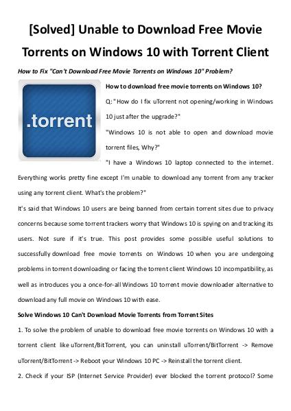 Download free movie torrents on windows 10