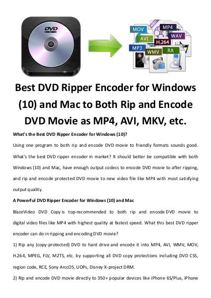 Multimedia Software Dvd ripper encoder