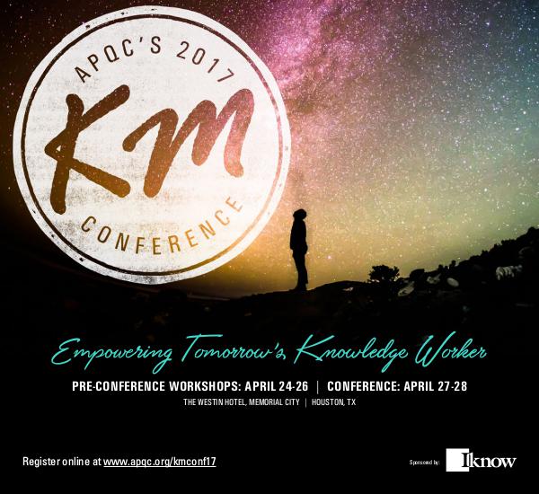 APQC's 2017 Knowledge Management Conference 1