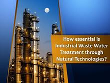 Industrial Waste Water Treatment through Natural Technologies