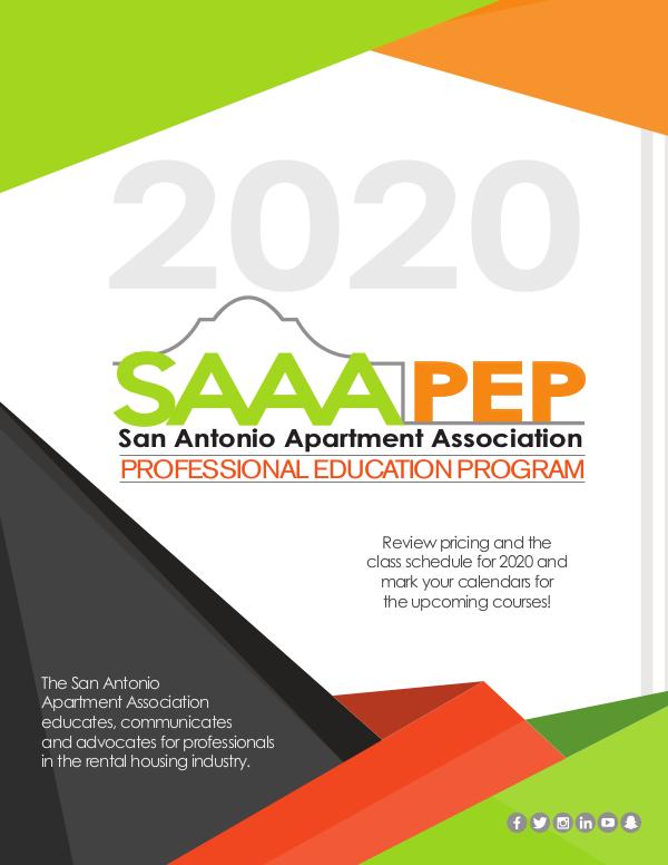 2020 Professional Education Program PEP_Brochure_2020_electronic