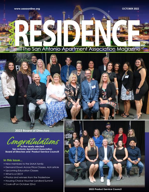 SAAA October 2022 Residence Magazine SAAA October 2022 Residence Magazine