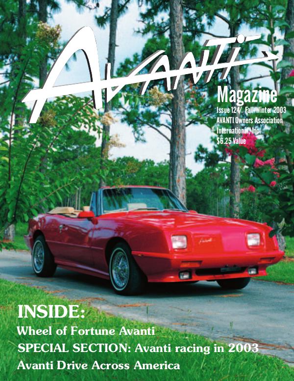 Avanti Magazine Fall/Winter 2003 #124