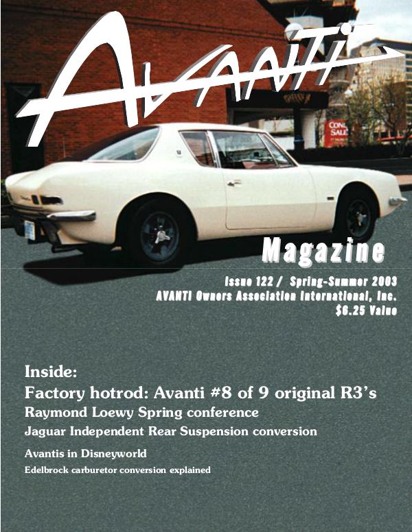 Avanti Magazine Spring/Summer 2003 #122