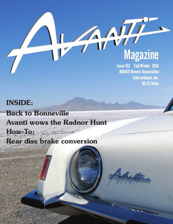 Avanti Magazine Fall/Winter 2010 #152