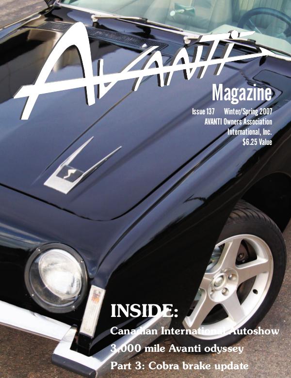 Avanti Magazine Winter/Spring 2007  #137