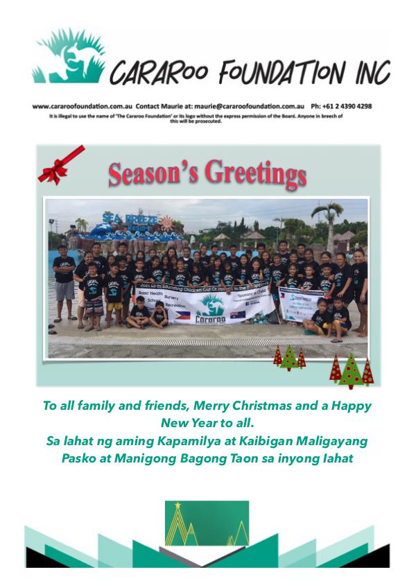 Cararoo Newsletter Cararoo Christmas Newsletter - 2017