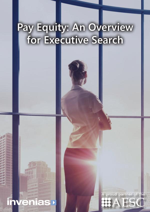 Pay Equity: An Overview for Executive Search Pay Equity