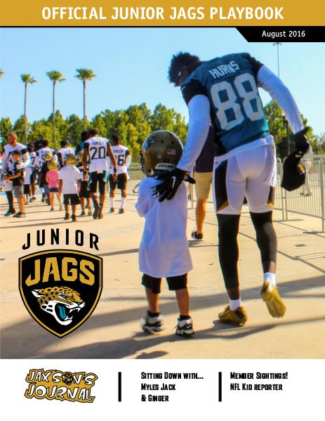 Jacksonville Jaguars Junior Jags Playbook Junior Jags August 2016