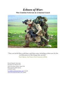 SBAND Seminar Materials 2013 Free Ethics: Echoes of War The Combat Veteran