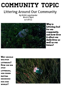Littering Around Our Community December 2012