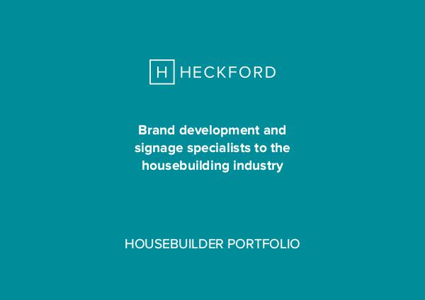 Heckford Brochure for Housebuilders Heckford - Housebuilder Presenter