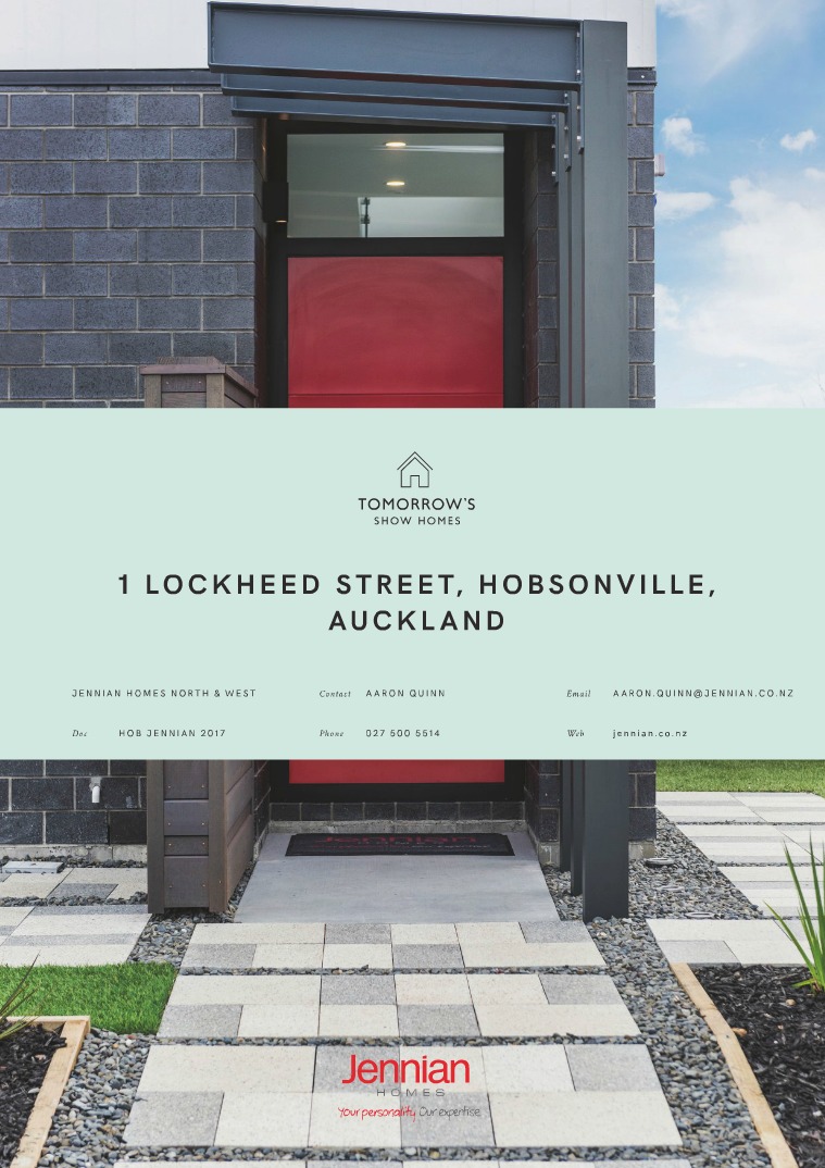 Tomorrow's Show Homes 1 Lockheed Street, Hobsonville, AUCKLAND