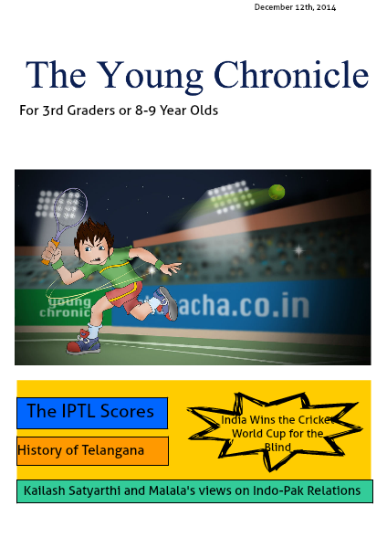 The Young Chronicle: For Grade 3 December 12th, 2014