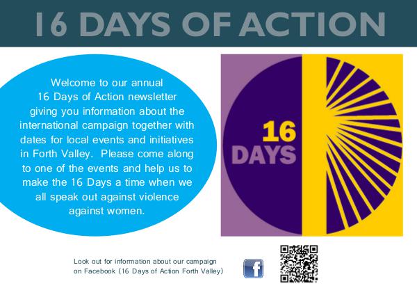 16 Days Of Action Newsletter 2016 Edition
