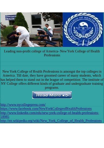 New York College of Health Professions Holistic healthcare