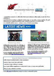Street Soccer Scotland Newsletter - December 2013