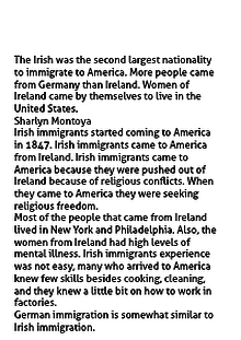 Irish Immigration 