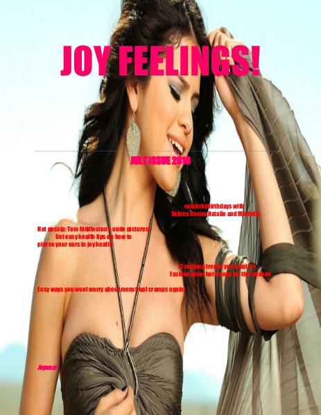 JOY FEELINGS MAGAZINE July issue 2106