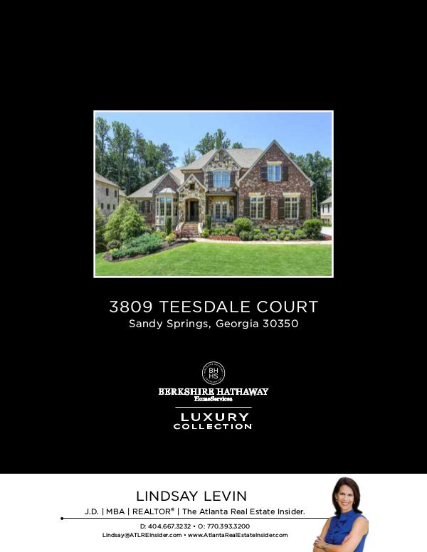 Sandy Springs Homes Stunning Home at 3809 Teesdale Court 30350