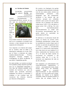 Mundo Animal... Salvemos al Gorila de Odzala... 02 2013