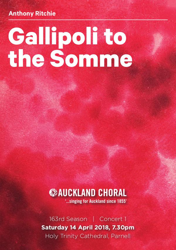 2018 Concert Series Gallipoli to the Somme