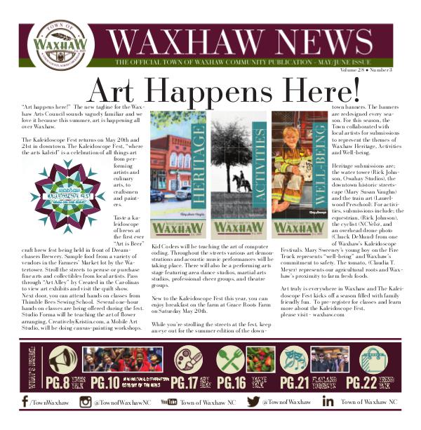 Waxhaw News - The Official Community Publication - Waxhaw, NC Waxhaw News May_June 2017