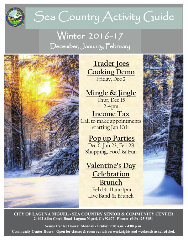 Sea Country Activity Guide Winter 2017